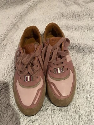 Pink and tan bally sneakers women 7 in excellent condition  - Image 1 of 4
