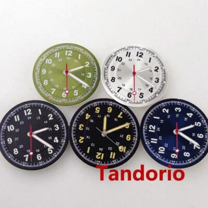 29 mm Sunburst Zifferblatt passt NH35A NH36A Uhrwerk arabische Ziffern Mark Lume - Bild 1 von 33