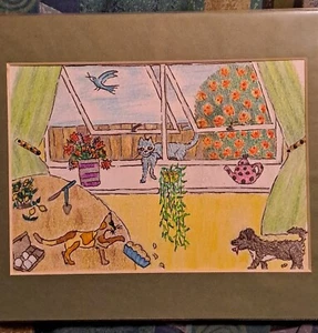 " catastrophy" (cats and dogs) Original Painting by Kent artist. - Picture 1 of 1