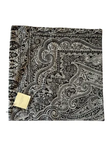 Pottery Barn Jacquard velvet pillow cover 18" square NWT Black white - Picture 1 of 2