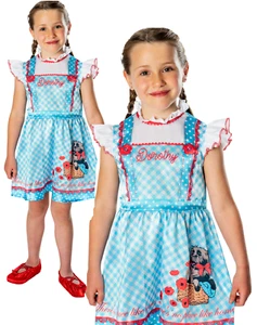 Costume Mago di Oz Ufficiale Ragazze Dorothy Vestito Fantasia Libro Giorno Bambini Outfit Fai - Foto 1 di 5