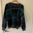 Vintage 80?S Jean Michaud Wool Blend Jumper Sweater Size Medium Grandpa Coogi