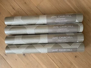 JANE CHURCHILL Wallpaper ATMOSPHERE I ULTRA x4 NEW J152W-05 Pewter Geometric - Picture 1 of 15