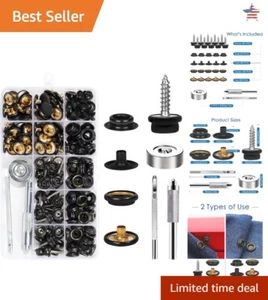 Marine Grade Canvas Snap Kit - Stainless Steel Snaps for Fabric - 50 Sets - Picture 1 of 8