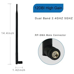 Außen Antenne Innen 12 dBi 2 4 GHz 5 GHz WLAN für drahtlose Überwachungskamera - Bild 1 von 9