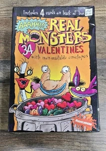 Ahh Real Monsters 34 Valentines Cards Vtg Sealed Box 1996 Nickelodeon - Picture 1 of 9
