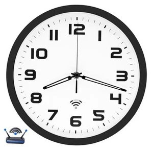 10-inch Smart Wi-Fi Analog Wall Clock, Auto Time Sync & DST, Silent Non - Picture 1 of 7