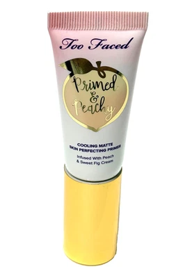TOO FACED  Primed & Peachy COOLING MATTE PERFECTING PRIMER .67 Oz  NEW FREE SHIP - Image 1 of 2