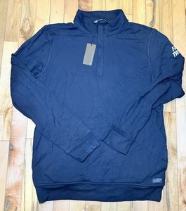 Travis Mathew Men's Newport 1/4 Zip Fleece Fast Twitch Logo Black Golf Sz Medium - Picture 1 of 11