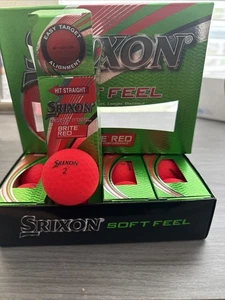 Srixon Soft Feel Golf Balls 12 (1 Dozen) NEW Brite Red Longer Distance - Picture 1 of 4