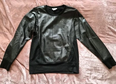 Suéter de lana de cuero negro Helmet Lang talla pequeña Foto 1 de 4