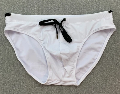Calzoncillos de baño de tiro bajo Pantalones de traje de baño para hombre L* Blanco Negro Cordón Cómodos Foto 1 de 4