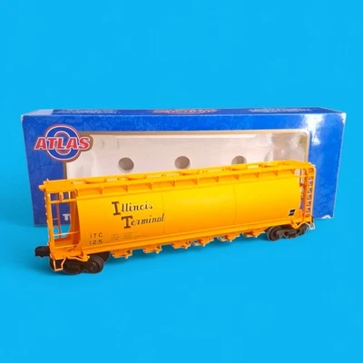O Scale Atlas 6335-1 Illinois Terminal ACF 6 Bay Cylindrical Hopper 125 - Image 1 of 4