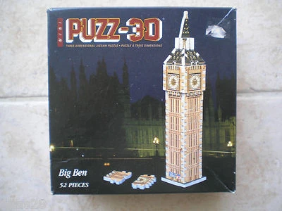 Wrebbit  mini Puzz 3D puzzle Big Ben London, 52 pieces complete were counted - Image 1 of 2