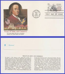 EE. UU. 3 #2036 U/A FLEETWOOD FDC EE. UU. - Suecia - Imagen 1 de 1