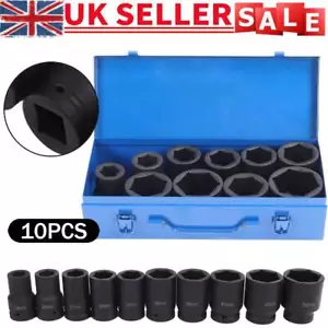 6 Point Axle Hub Nut DEEP IMPACT Socket Set 1"Dr Thin Wall Drive Shaft Socket UK - Picture 1 of 12
