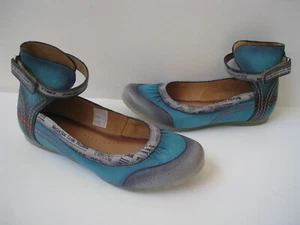 MACIEJKA MEHRFARBIGE LEDER-FLATS KNÖCHELRIEMEN DAMEN US 7,5-8 EUR 38 SUPERHEISS  - Bild 1 von 11