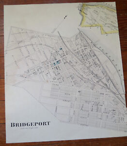 ANTIQUE MAP SHOWING PART of BRIDGEPORT PA & VALLEY FORGE