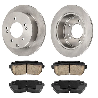 Rear Disc Rotors + Brake Pads Kit for 2010 2011 2012 2013 Kia Forte Forte Koup Foto 1 de 4