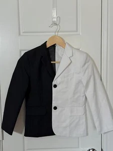 Boys Suits 2 Piece Set of Jacket Pants for Kids Size 8 Black and White - Picture 1 of 3
