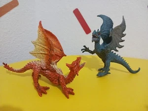 Dragon Menge 2 PVC Kunststoff Drache Action Figuren Spielzeug 22,24 Fantasy Beasts. - Bild 1 von 5
