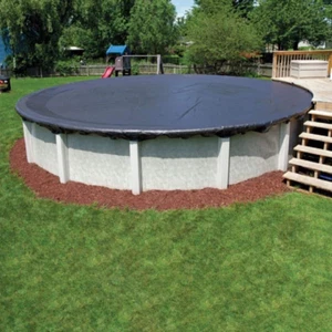 Above Ground Pool Cover Winter 21 Ft Round Blue Swimming Autumn Thick Heavy Duty - Picture 1 of 12