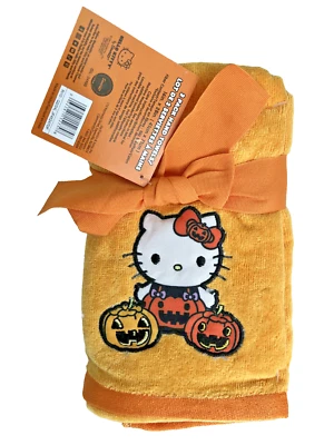 HELLO KITTY - POR SANRIO - TOALLAS DE MANO HALLOWEEN NARANJA CALABAZA - JUEGO DE 2 - NUEVAS Foto 1 de 3