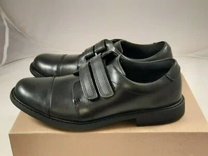 Clarks Scala Skye Black Leather Boys School Formal Shoes - Picture 1 of 6