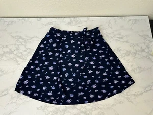 Speechless Kids Skirt Girls L Blue Floral Stretch Elastic Waist Short Lined Q1 - Picture 1 of 5