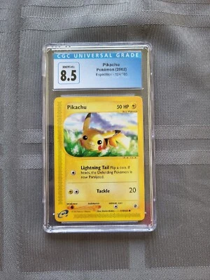 Graded Pokemon Card Pikachu 2002 Pokémon Expedition Set 124 /165 CGC 8.5 - D43 - Image 1 of 4