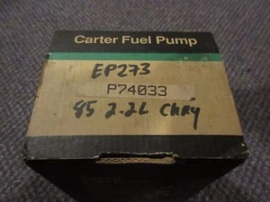 P74033 NEW NOS Carter Electric Fuel Pump-85 Dodge Aries 2.2L/85-90 Ford Mustang - Picture 1 of 6