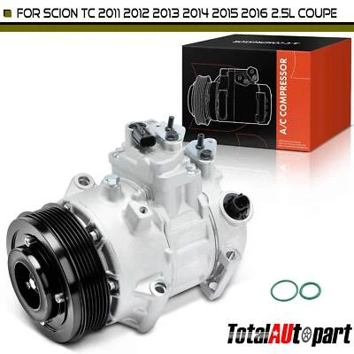 Compresor de aire acondicionado con embrague para Scion tC 2011-2016 L4 2,5 L con compresor TSE17C Foto 1 de 4