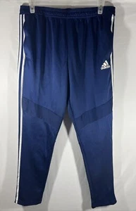 Adidas Aeroready Men’s XL Navy Side Striped Zippered Zip Pockets Athletic Pants - Picture 1 of 11