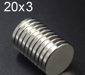 2pcs 20x3mm Super Powerful Strong Round Neodymium Disc Magnets N35 Rare Earth NN - Imagen 1 de 1