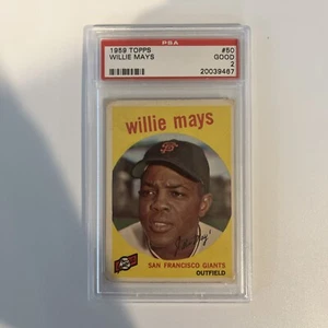 1959 Topps #50 Willie Mays PSA 2 Graded Baseballkarte MLB San Francisco Giants - Bild 1 von 2