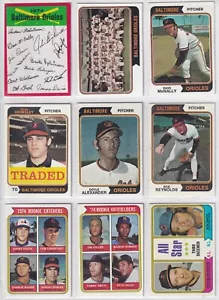 1974 Topps Baltimore Orioles Team Set With Traded (30 Cards) - Picture 1 of 4