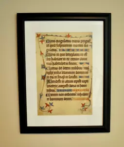 Luttrell Salterio Manoscritto Illuminato INCORNICIATO PROFESSIONALMENTE - Foto 1 di 7
