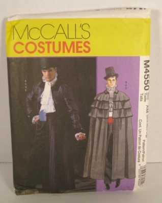 McCall's 4550 Phantom of Opera or Vampire Costume Pattern Men's S-L 34-44 Uncut - Image 1 of 3