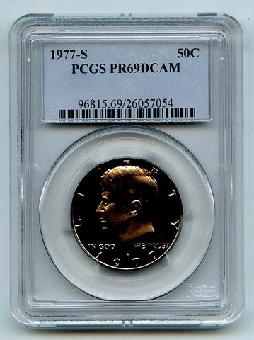 1977 S 50C Kennedy Half Dollar Proof PCGS PR69DCAM Cover