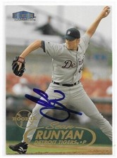 SEAN RUNYAN Autographed Signed 1998 Fleer Baseball card #550 Detroit Tigers COA
