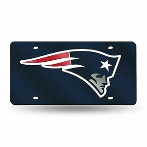 New England Patriots NFL Blue Laser Tag License Plate - Picture 1 of 1
