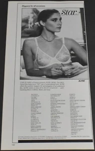 Pubblicità Stampa 1985 Sexy Moda Stella di Parigi Reggiseno Alyre Bruna Signora Bellezza Femminile - Foto 1 di 1