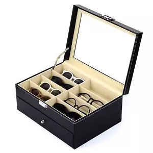 16 Fächer Sonnenbrillen Organizer Brillen Sammler Vitrine Aufbewahrungsbox - Bild 1 von 7