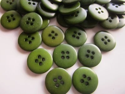 Aplicación de botón de cuerno de 10/50 piezas en la mejor calidad verde oliva 0 5/8 pulgadas Foto 1 de 3