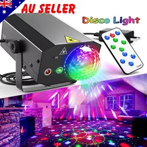 Disco Ball Lights LED Laser Projector RGB Stage Lighting Strobe Party Light Lamp - Picture 1 of 17