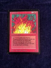 Wall of Fire MTG MAGIC THE GATHERING Beta release, medium play
