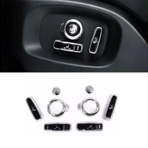 For Range Rover Sport 2014-2022 Silver Seat Adjust Handle Button Cover Trim 8PCS - Bild 1 von 5