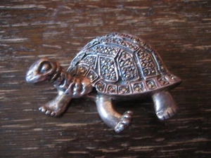 traumhafte riesige Schildkröten Brosche Schildkröte 925er Silber Markasit Glück - Picture 1 of 5