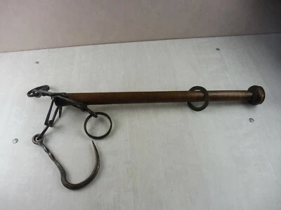 Ancienne grande balance romaine, fin 18ème début 19ème, fléau bois - Photo 1/4