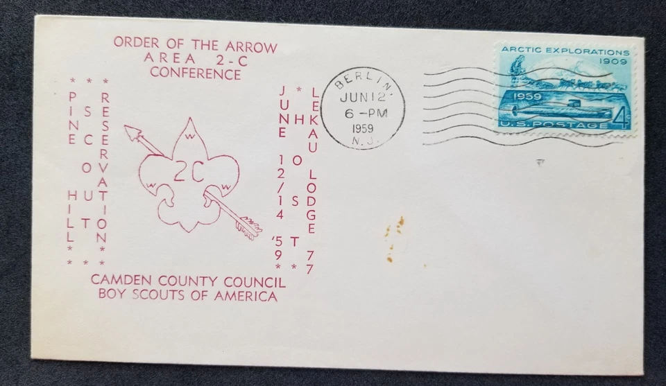 [SJ] USA US Camden County Council Boy Scout 1959 Jamboree (FDC) *see scan - Image 1 of 4